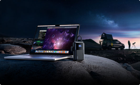 INIU P63-E1 power bank charging laptop outdoor