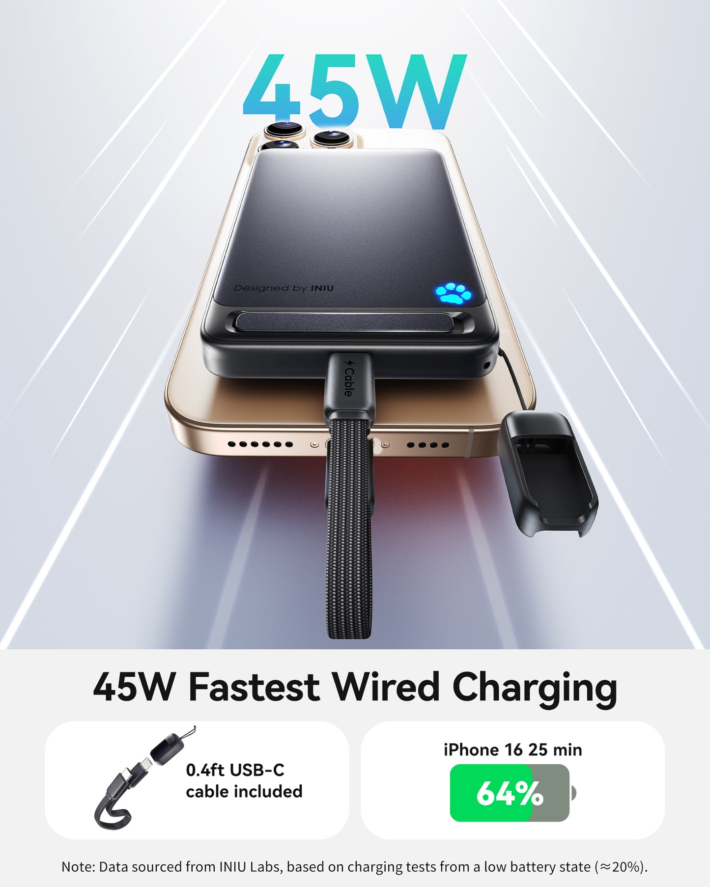 INIU SnapGo P73-E1 Trådlös Laddare Qi2 15W 10 000mAh