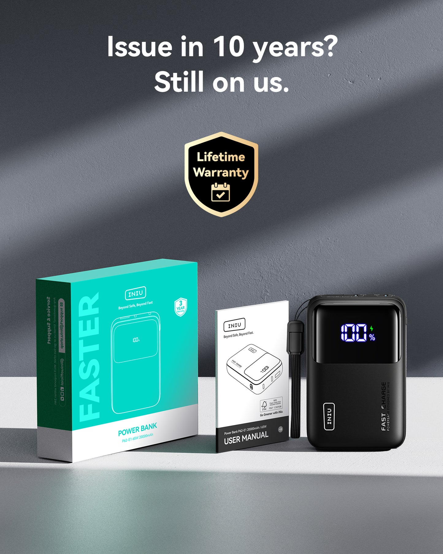 INIU Cougar P62-E1 Power Bank Kleinste 65W 20000mAh