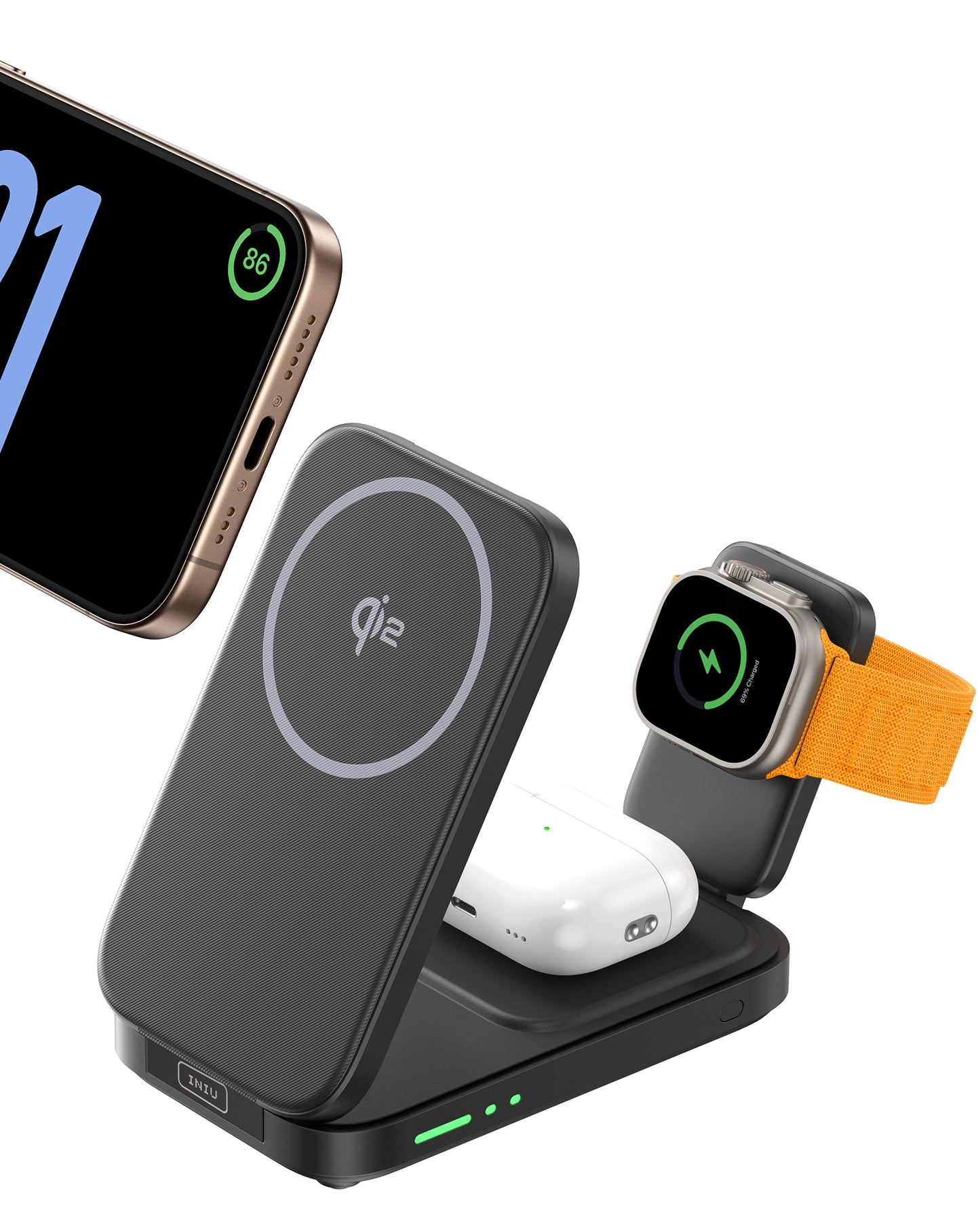 INIU Caricabatterie wireless W31-E1 Qi2 da 15 W