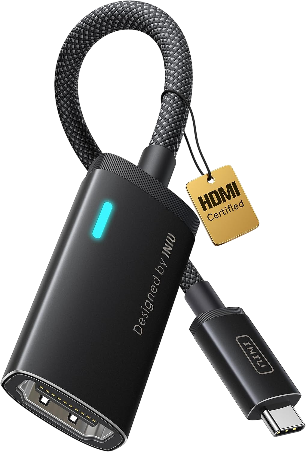 INIU C60 USB-C till HDMI-adapter 4K 60Hz för iPhone och MacBook