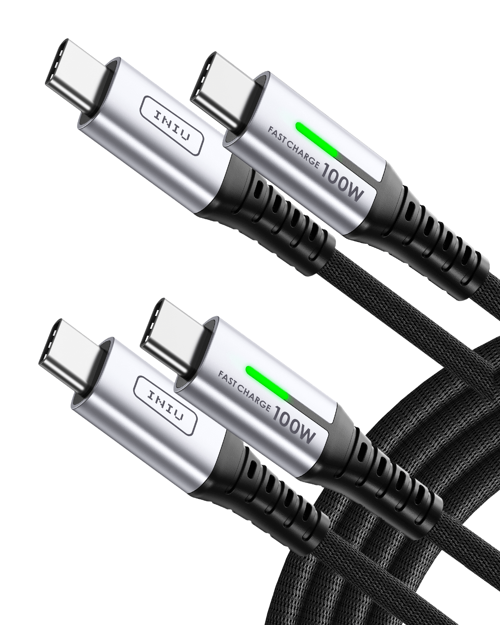INIU D5CC USB-C-auf-C-Kabel 100 W (6,6 Fuß, 2er-Pack)