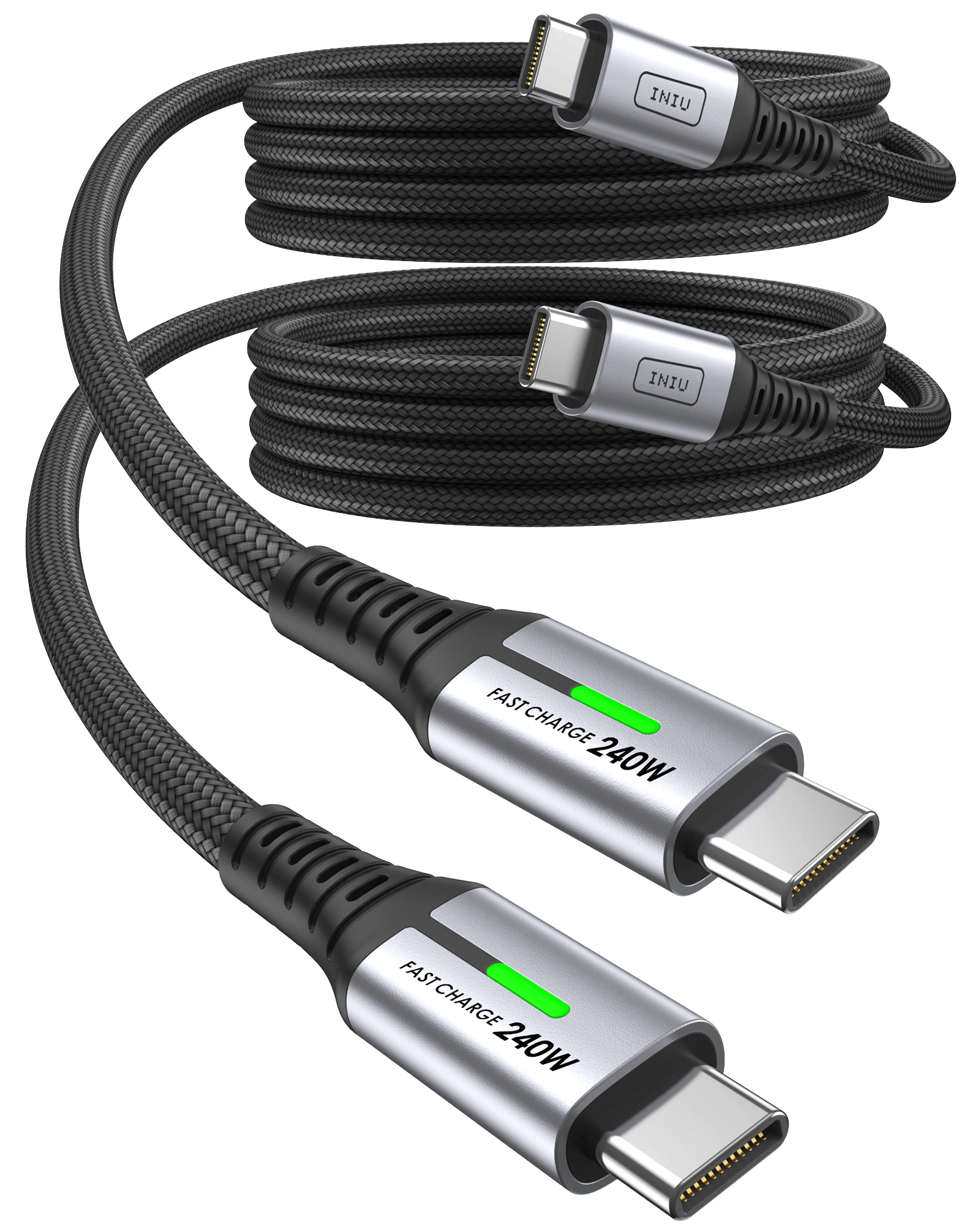INIU D7CC USB C auf C Kabel 240W (6,6 ft, 2-Pack)