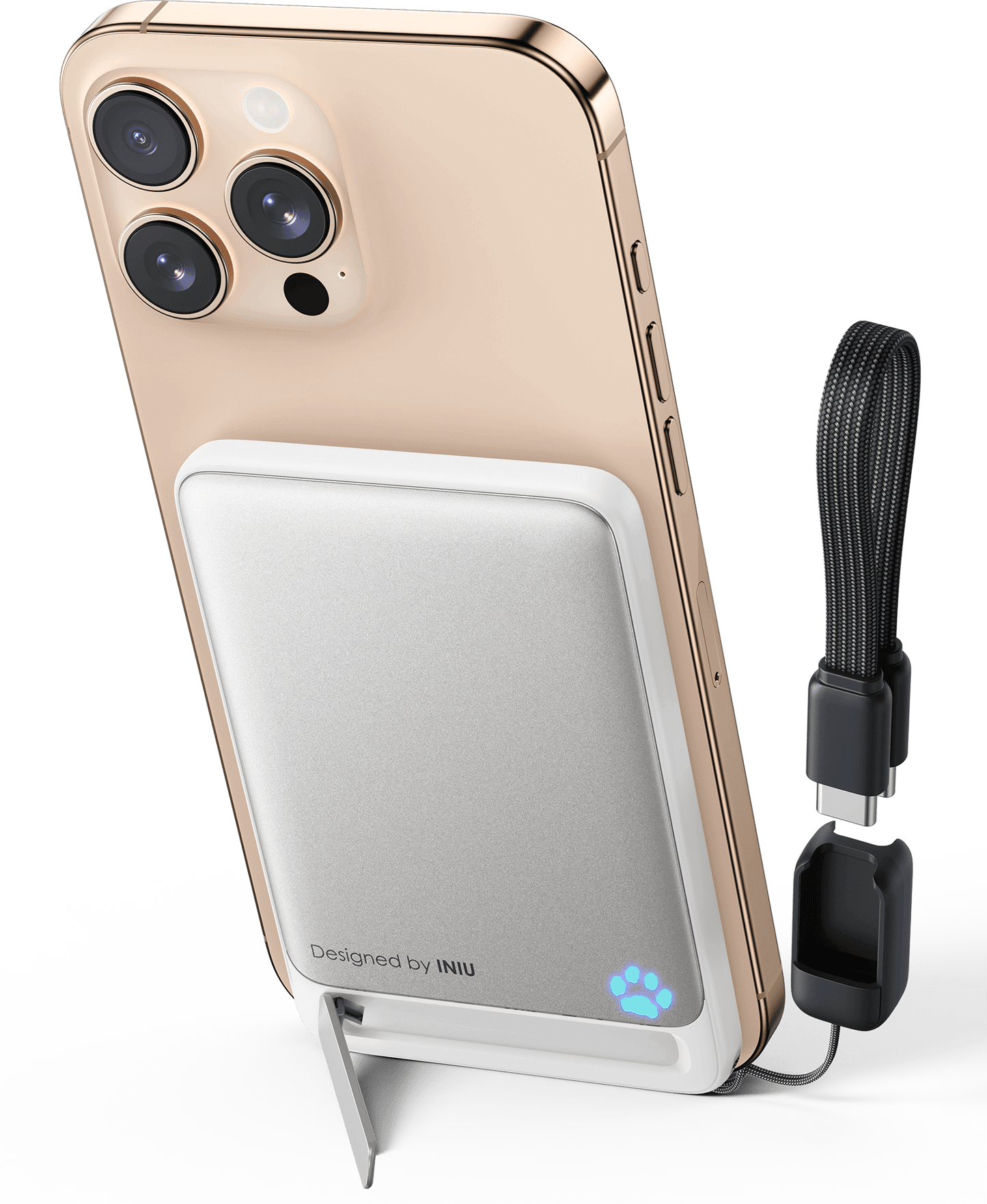 INIU SnapGo P71-E1 Powerbank Magsafe Qi2 15W Slimmad 5 000 mAh