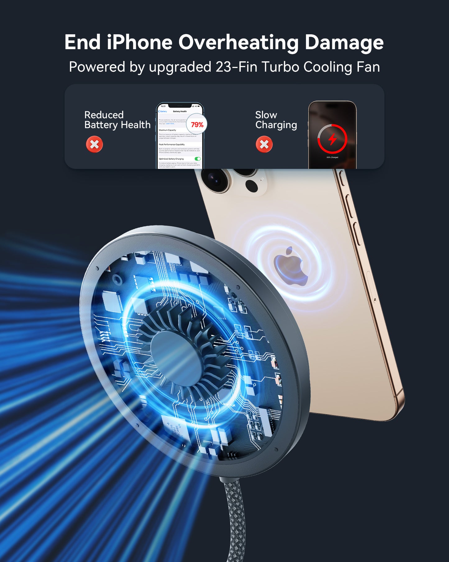 INIU W21-E1 Qi2 15W Magnetic Wireless Charger