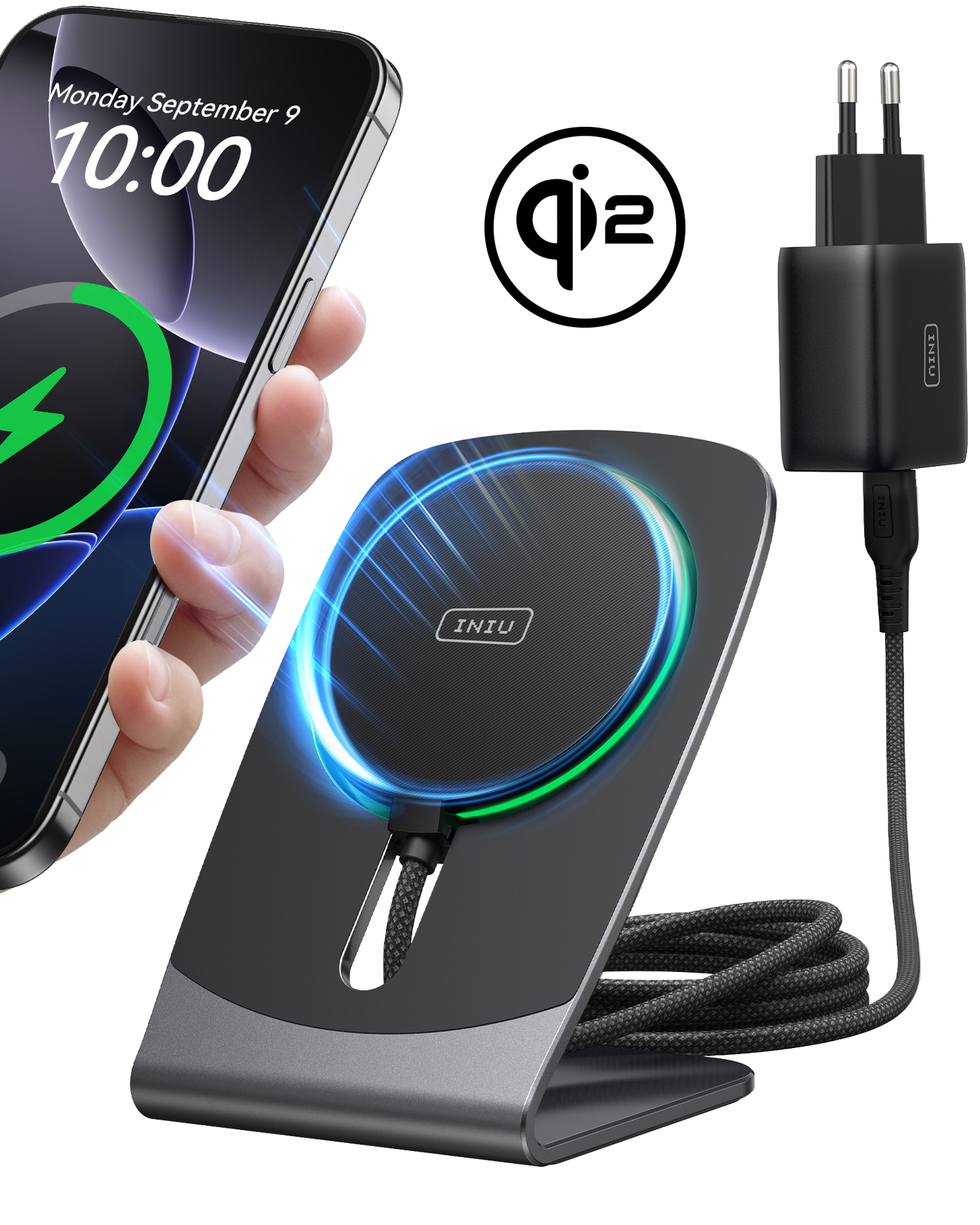 INIU Ładowarka bezprzewodowa magnetyczna Qi2 15 W W21-E1