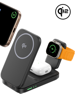 INIU SnapGo W31-E1 Qi2 15W 3-in-1 magnetische opvouwbare draadloze oplader
