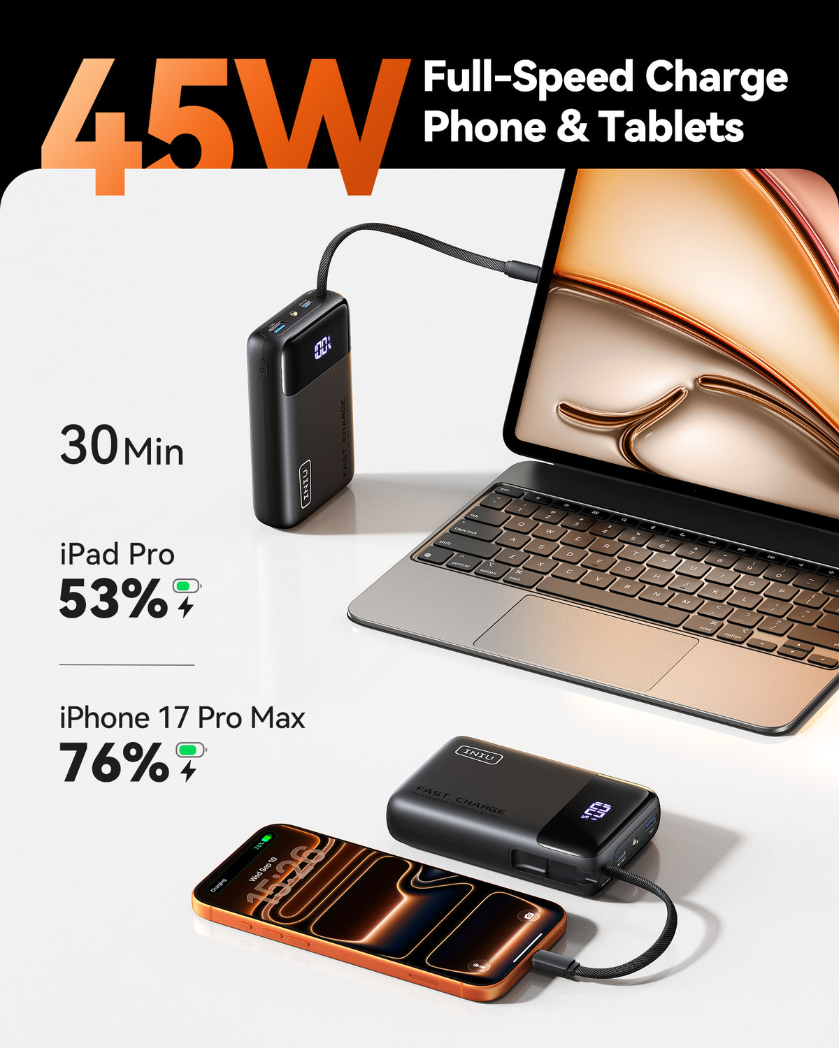 INIU Tragbare Powerbank 20000mAh 45W