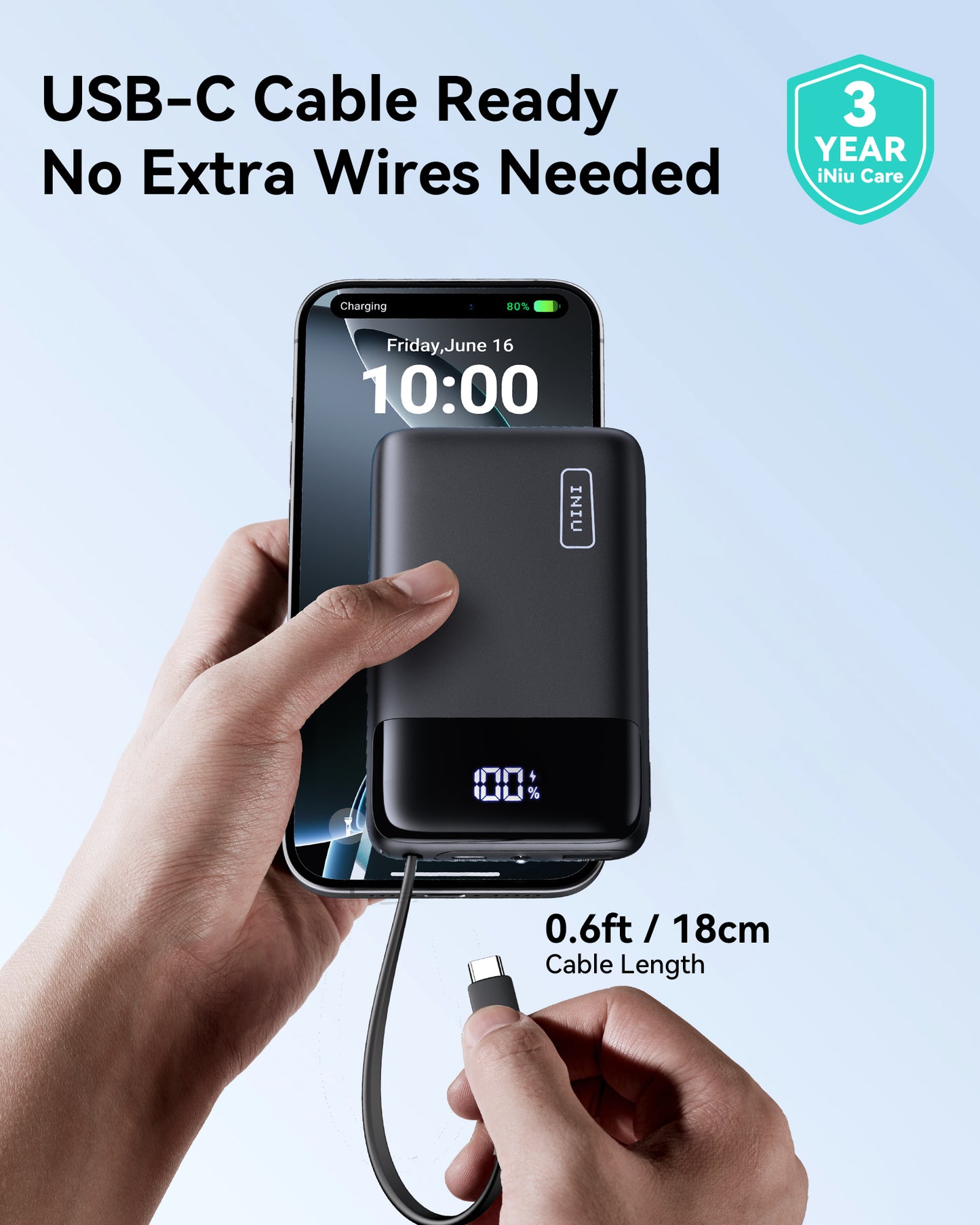 INIU Carry P51L-E1 Power Bank 22,5W 20000mAh