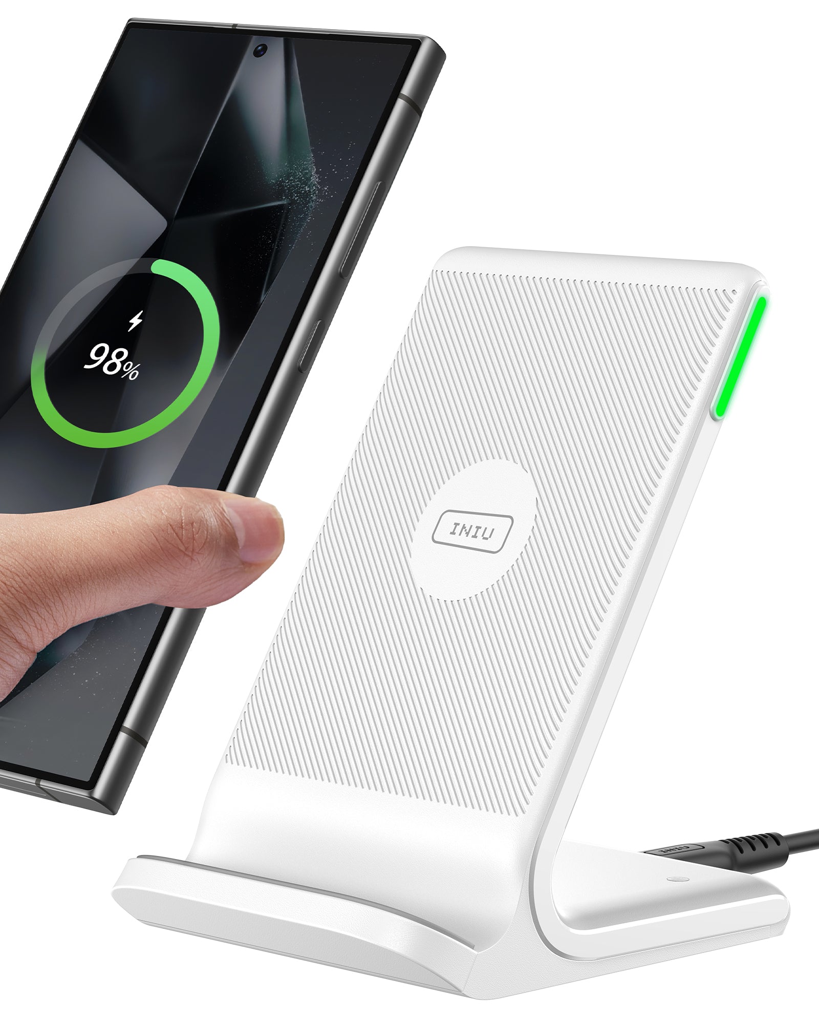 INIU I211-White 15W Qi-Certified Wireless Charger