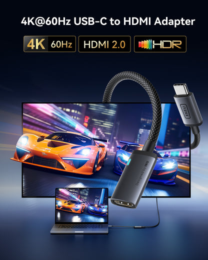 INIU Adattatore C60 da USB-C a HDMI 4K 60Hz per iPhone e MacBook