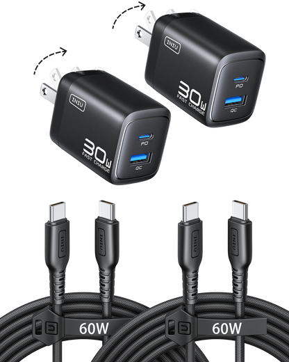 INIU Chargeur double port A12 30W (lot de 2) 