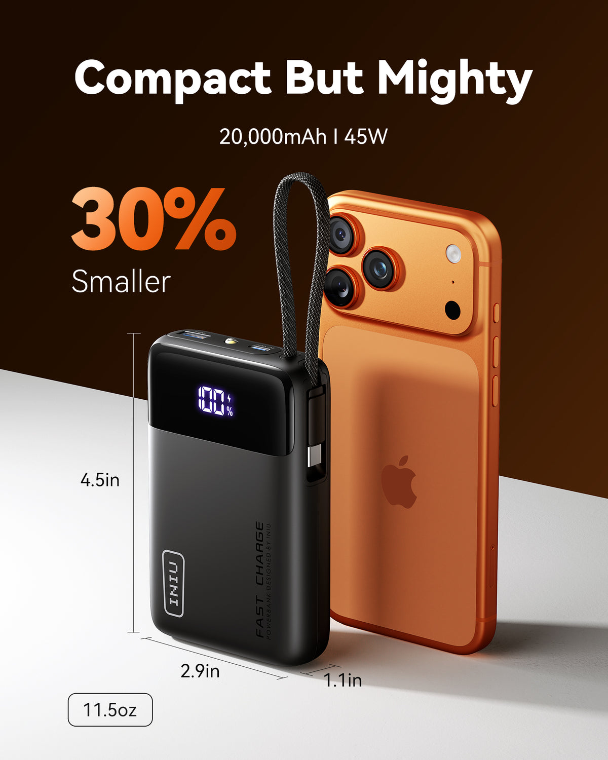 INIU Tragbare Powerbank 20000mAh 45W