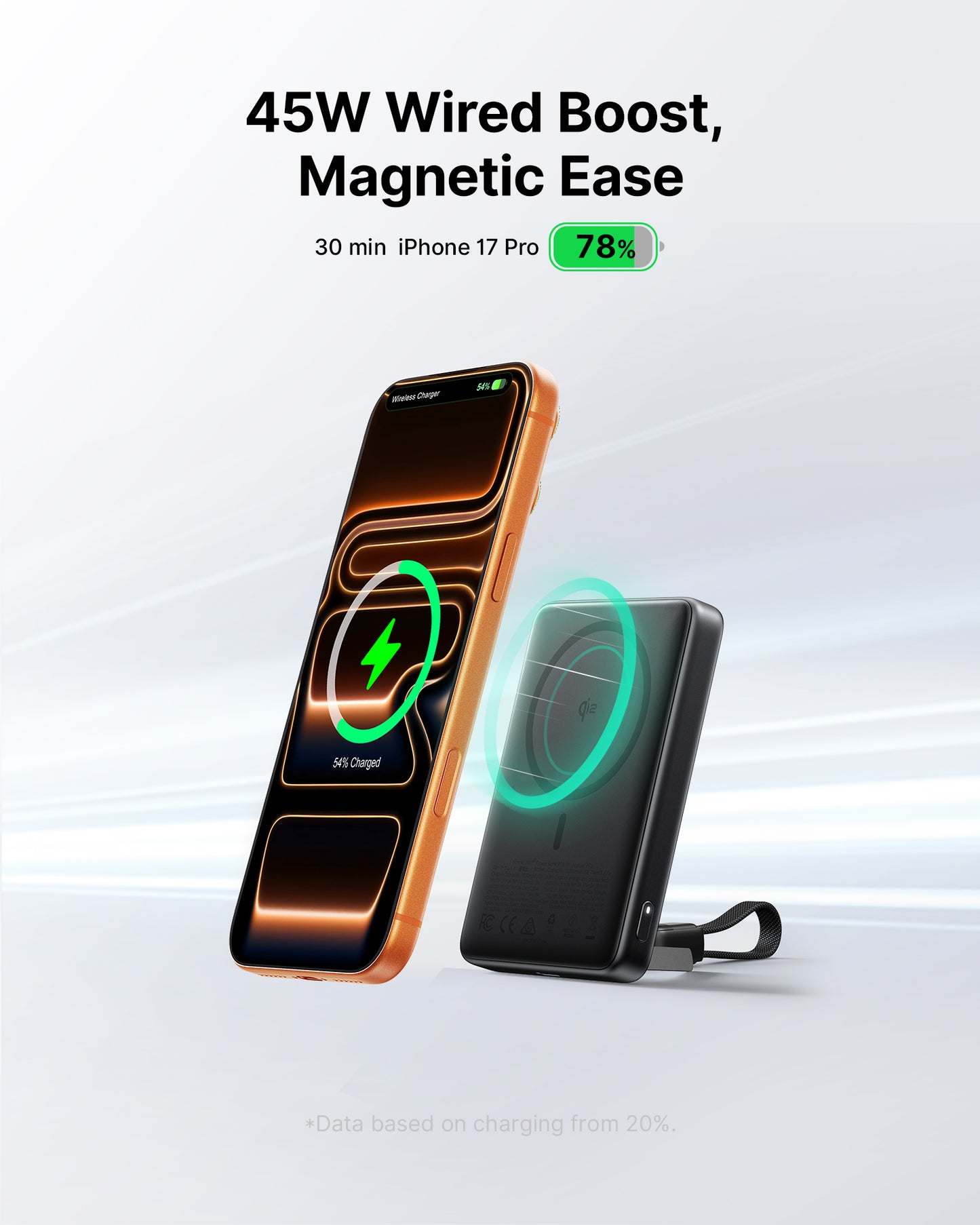 INIU Batterie externe magnétique ultra-fine SnapGo P73 Qi2 15W | 10 000 mAh