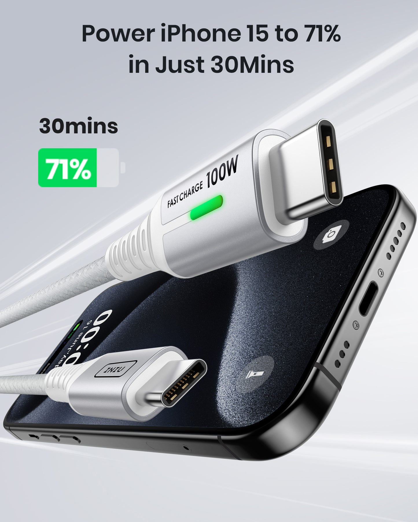 INIU D5CC USB C to C Cable White 100W