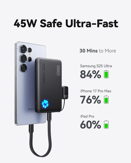 INIU Pawsible P41 Power Bank, Fast Charge, 45W, 10000mAh