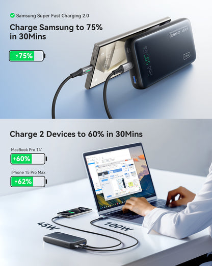 INIU 140-W-Powerbank, kleinstes Modell mit 25000 mAh und Schnellladefunktion, tragbares Ladegerät