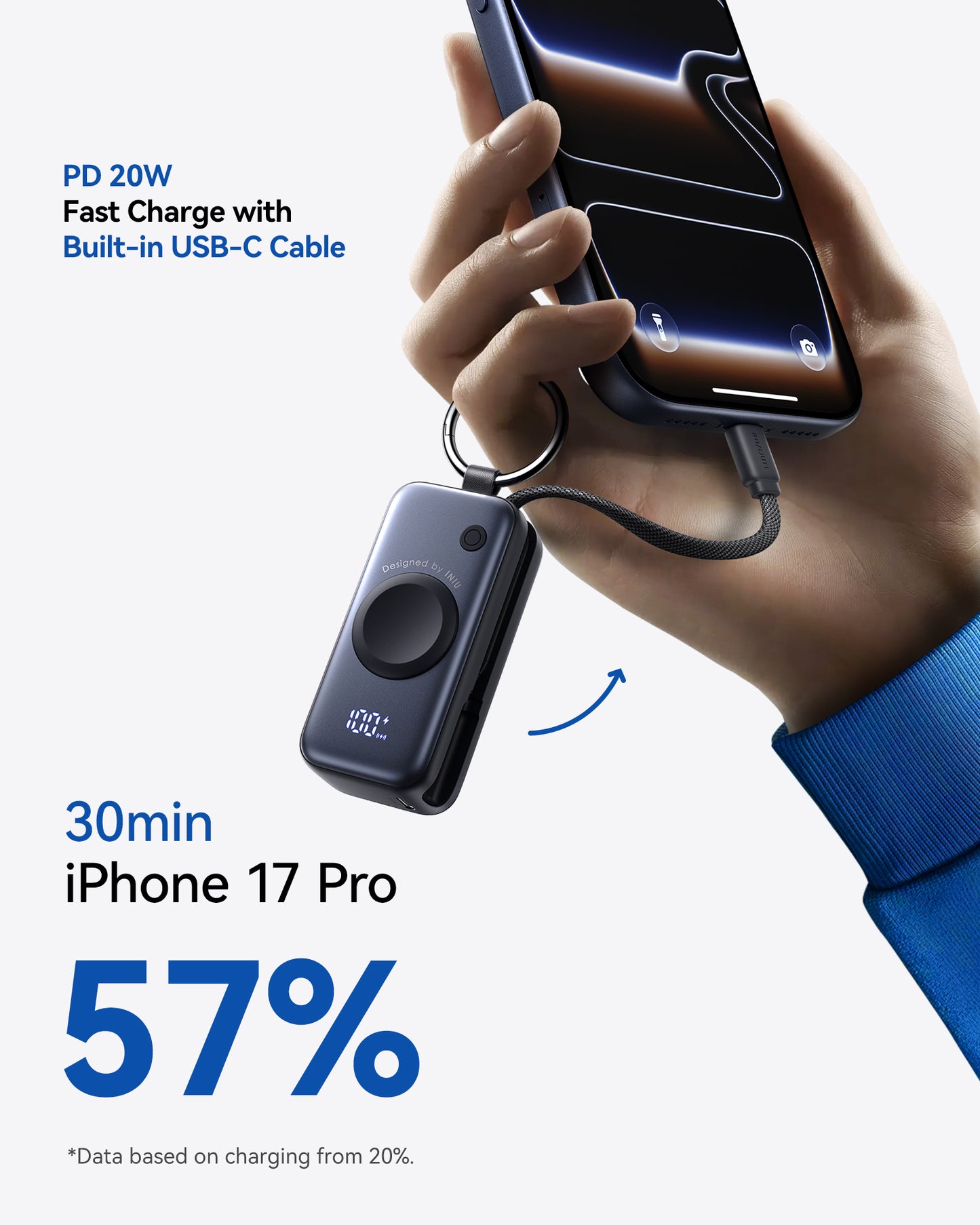 INIU SnapGo P81-E1 5000mAh Powerbank für Apple Watch