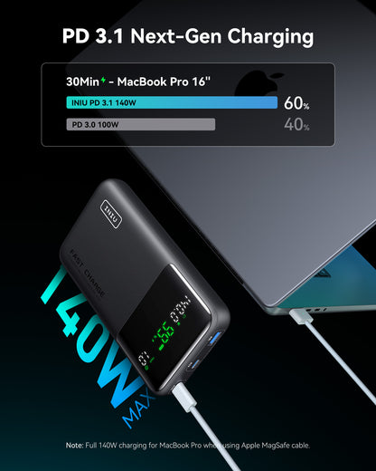INIU Cougar P64-E1 Power Bank Fastest 140W 25,000mAh