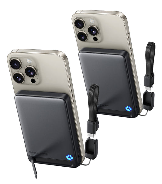 INIU Cargador inalámbrico SnapGo P73-E1 Qi2 de 15 W y 10 000 mAh (paquete de 2)