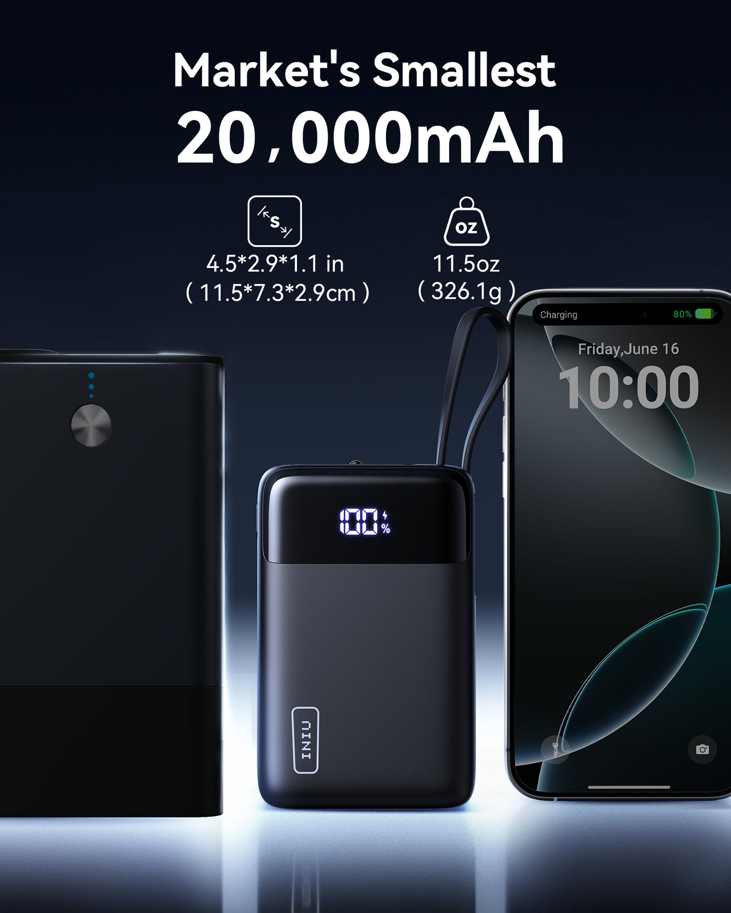 INIU Carry P51L-E1 Power Bank 22,5W 20000mAh