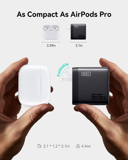 Szybka ładowarka A21-E1 65 W, 3-portowa