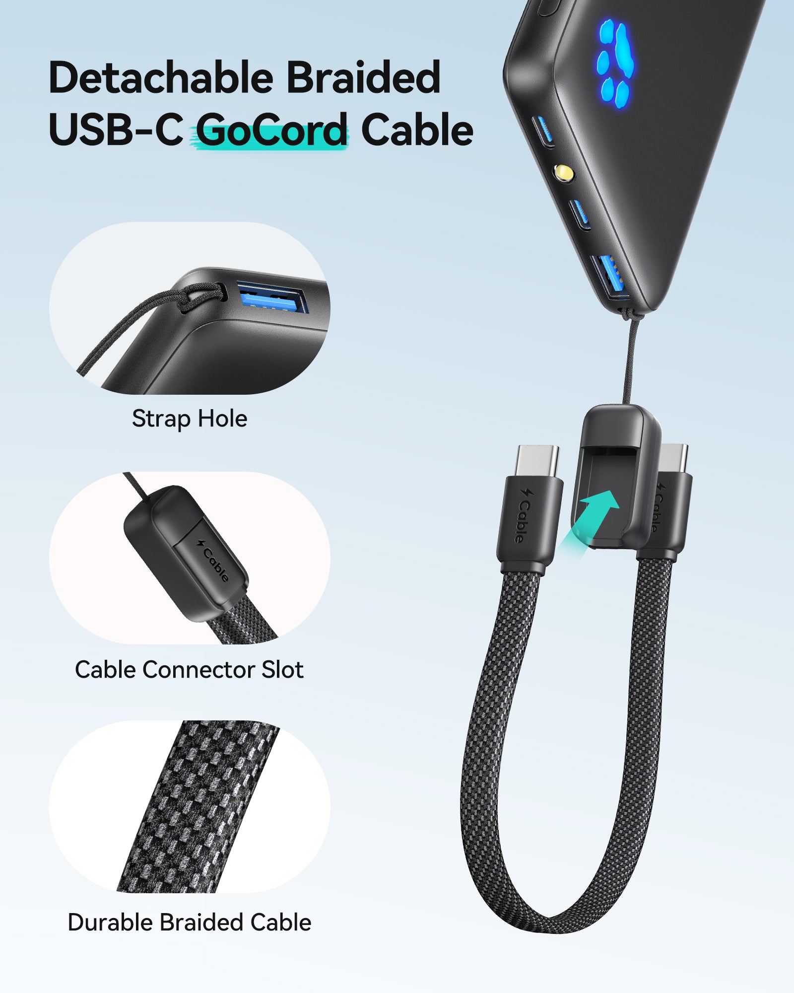INIU Power Bank Pawsible P41, ricarica rapida, 45 W, 10000 mAh