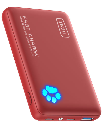 INIU Pawsible P41 Power Bank, ricarica rapida, 22,5 W, 10000 mAh