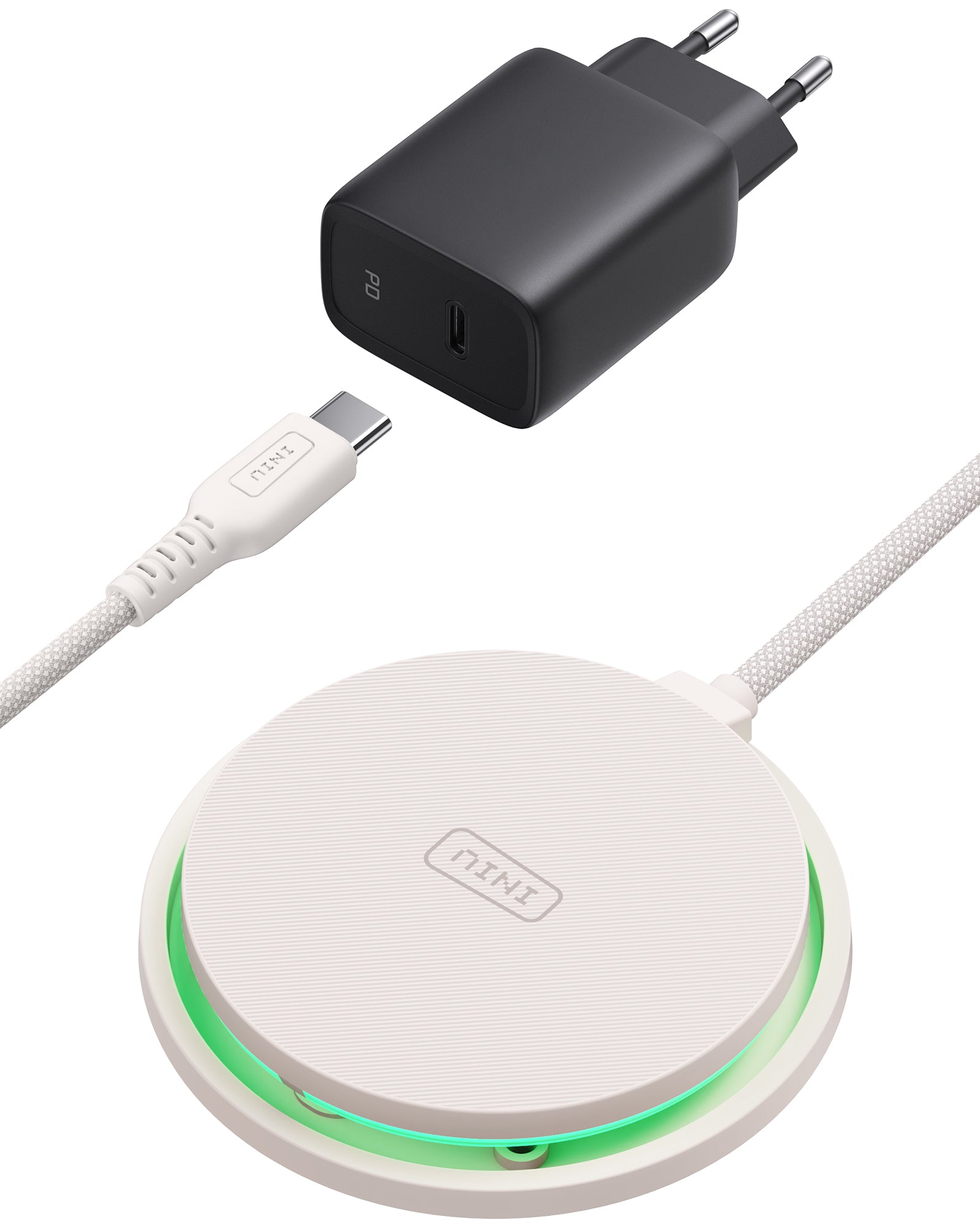 Cargador inalámbrico magnético LED INIU W11-E1 Qi2 de 15 W