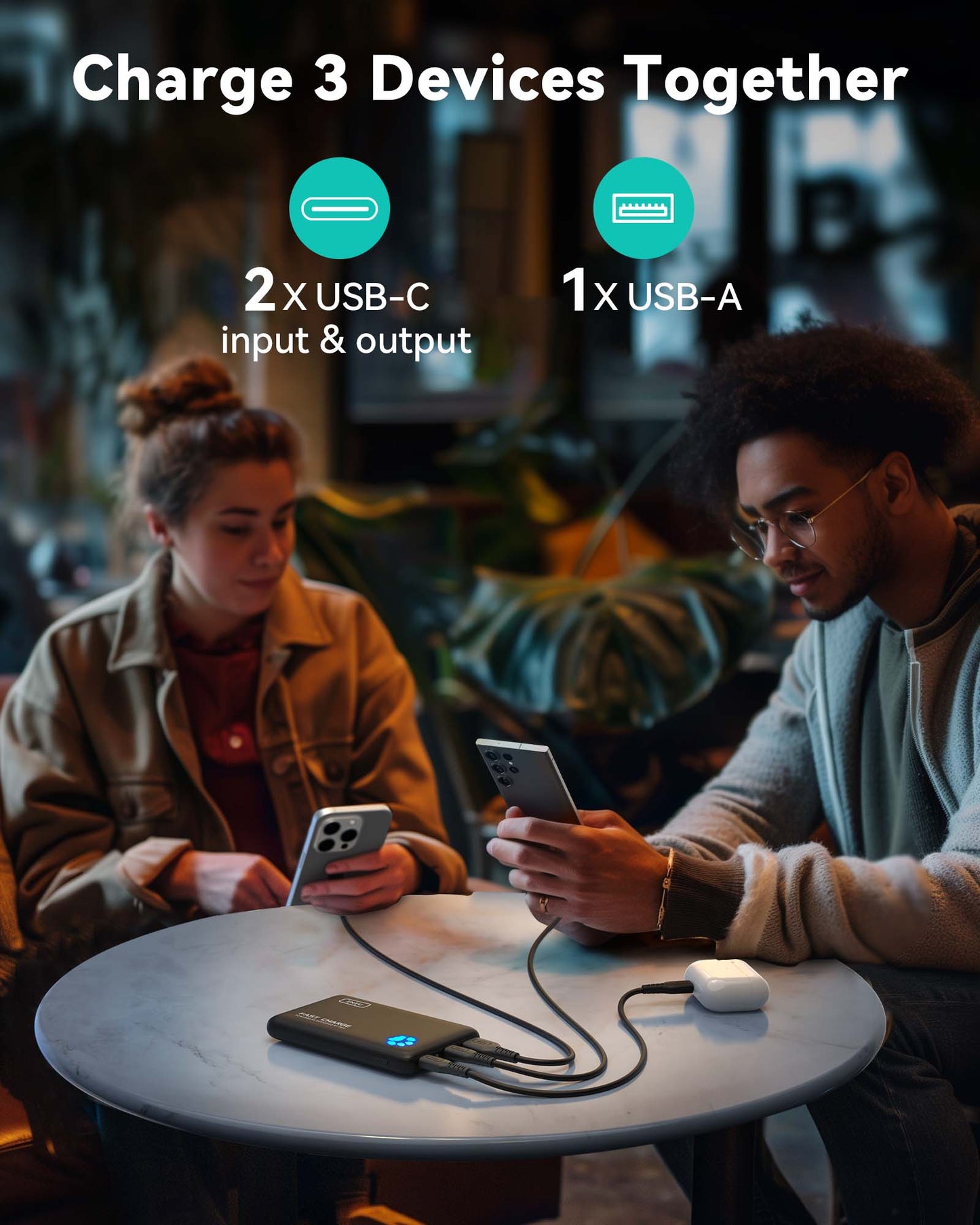 INIU Pawsible P41 Power Bank, ricarica rapida, 22,5 W, 10000 mAh