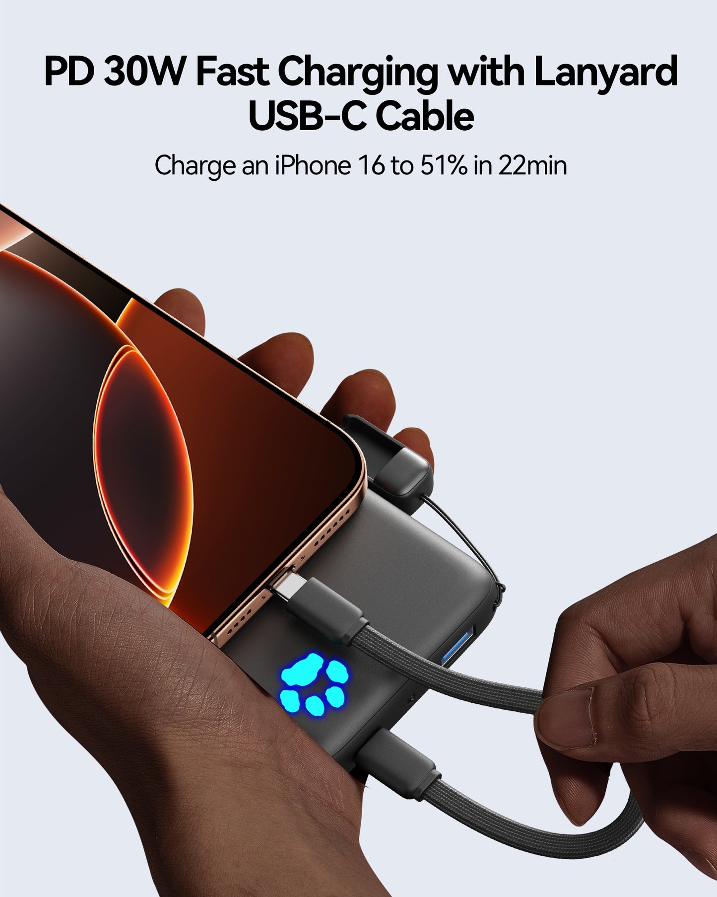 Banco de energía INIU Pawsible P43-E1 Qi2 de 15 W y 10 000 mAh con cargador Magsafe