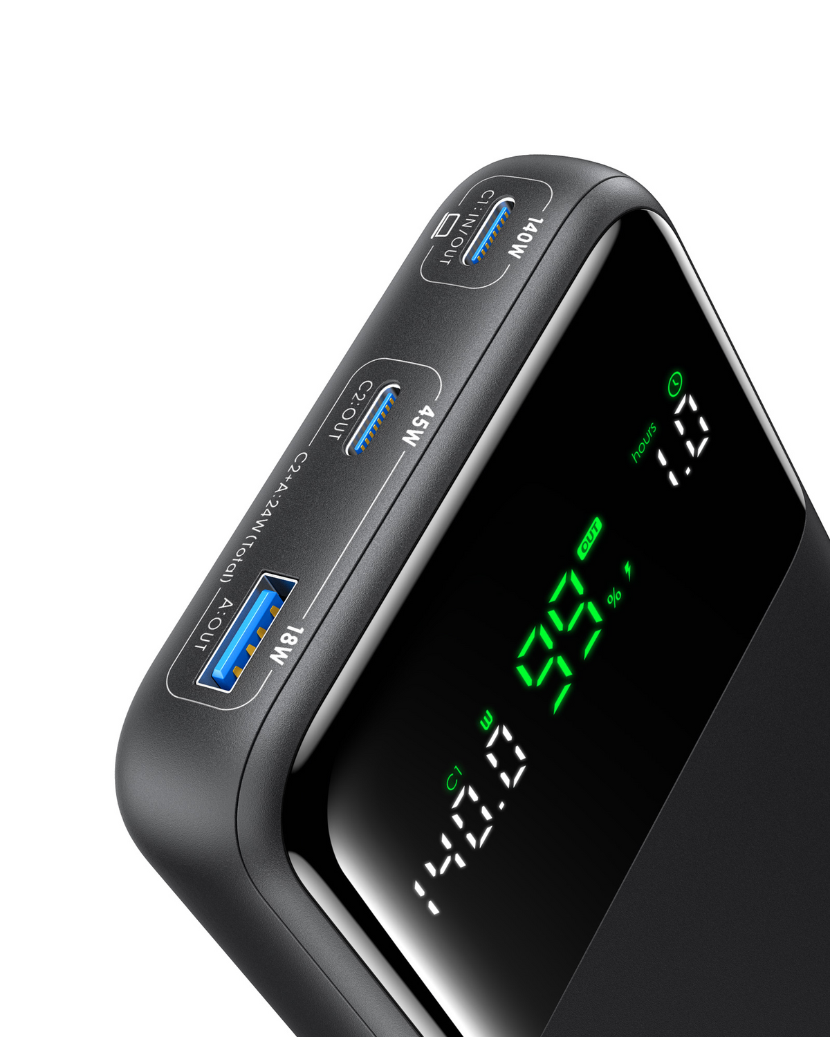 INIU Power bank per laptop Cougar da 25000 mAh, 140 W, ricarica rapida.