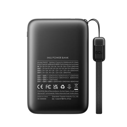 Banco de energía INIU Cougar P63-E1, el más pequeño, 100 W, 25 000 mAh