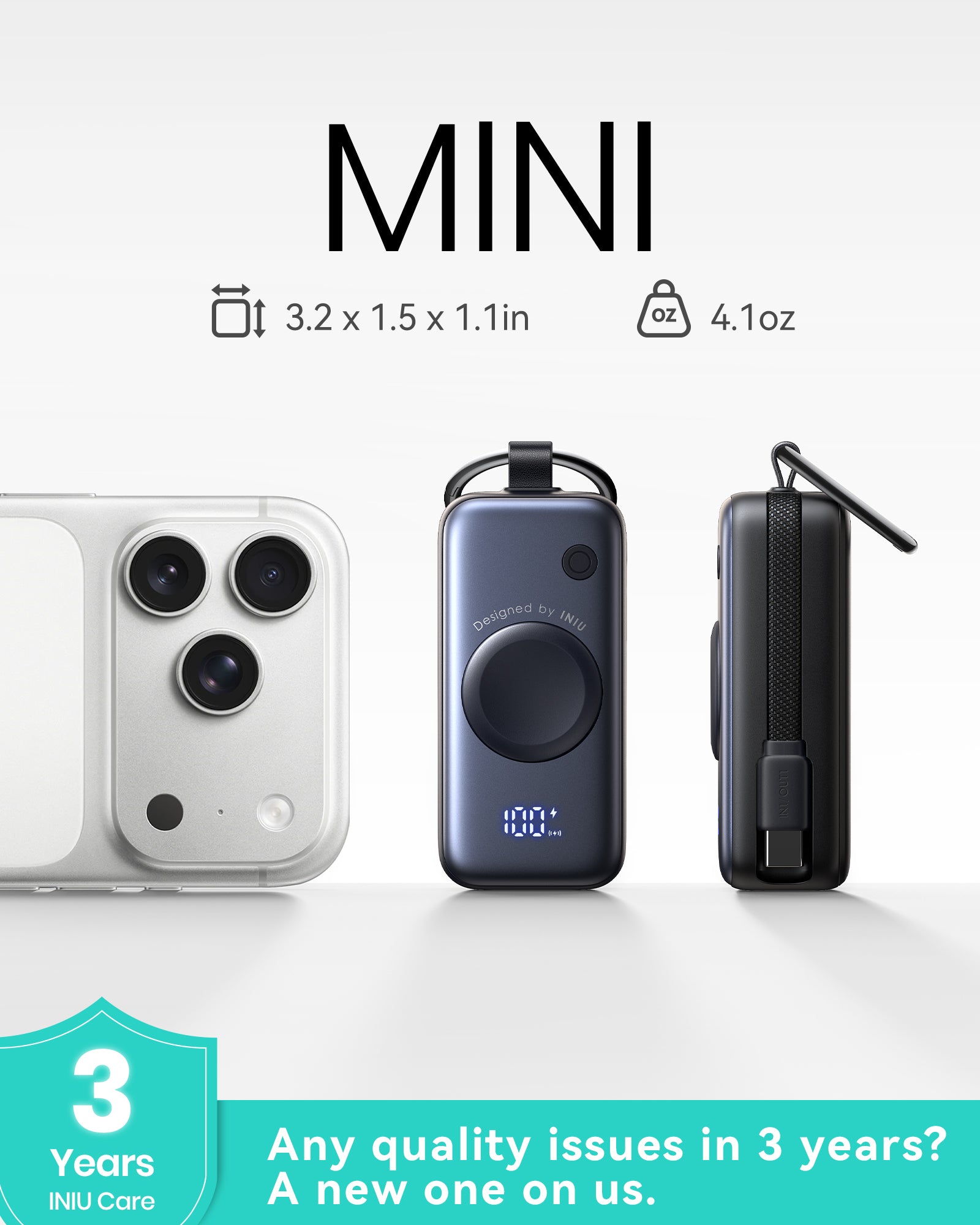 INIU SnapGo P81 Powerbank für iWatch 5W 5.000mAh