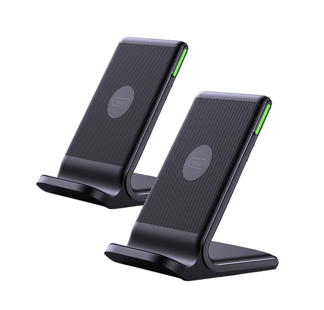 INIU Caricabatterie wireless certificato Qi I211 da 15 W (confezione da 2)