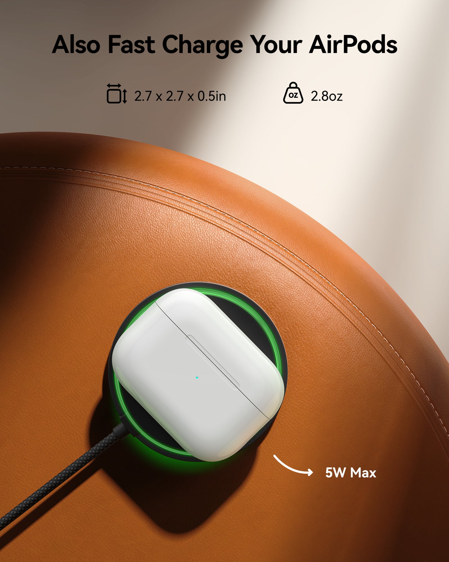 INIU W11-E1 Qi2 15W magnetisk LED trådlös laddare