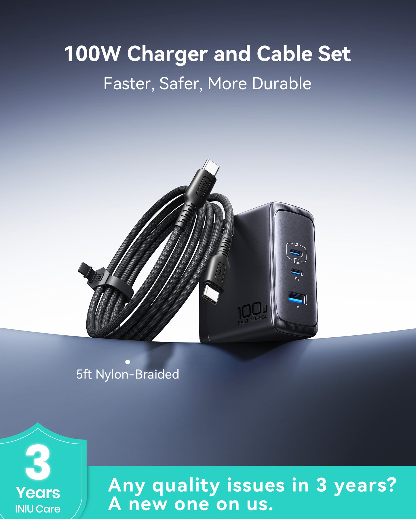 INIU A11-E1 100W GaN Charger