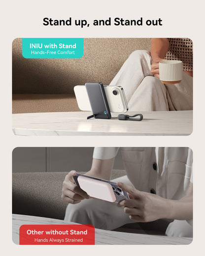 INIU SnapGo P71-E1 Powerbank Magsafe Qi2 15W Slimmad 5 000 mAh