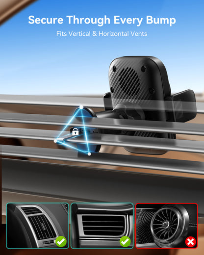 INIU SnapGo V11-E1 Qi2 15W magnetische draadloze autoladerhouder