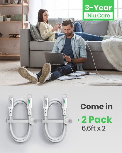 INIU D5CC USB C to C Cable White 100W