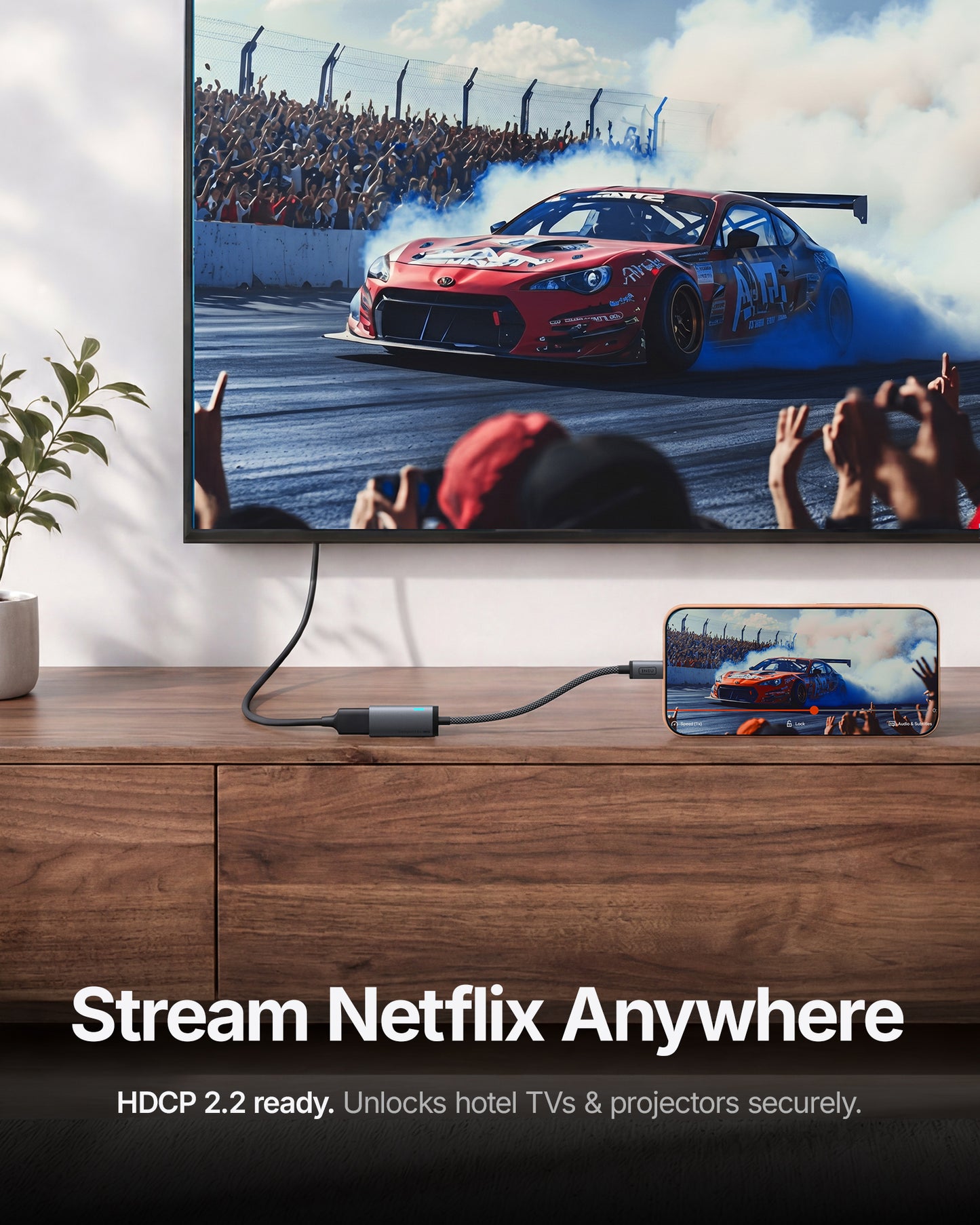 INIU C60 USB-C till HDMI-adapter 4K 60Hz för iPhone och MacBook
