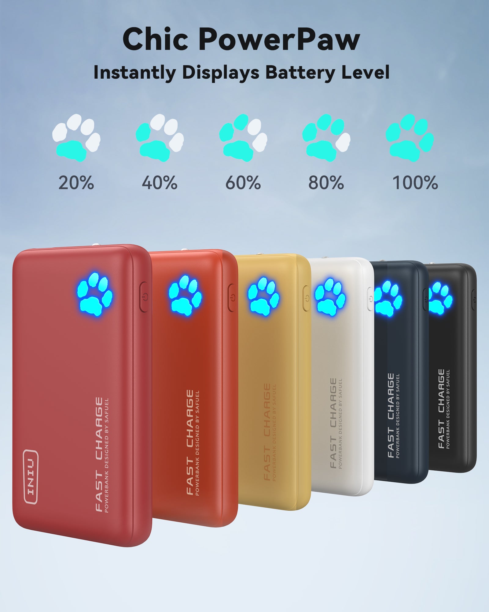 [New] INIU Pawsible P41 Power Bank, ricarica rapida, 22,5 W, 10000 mAh