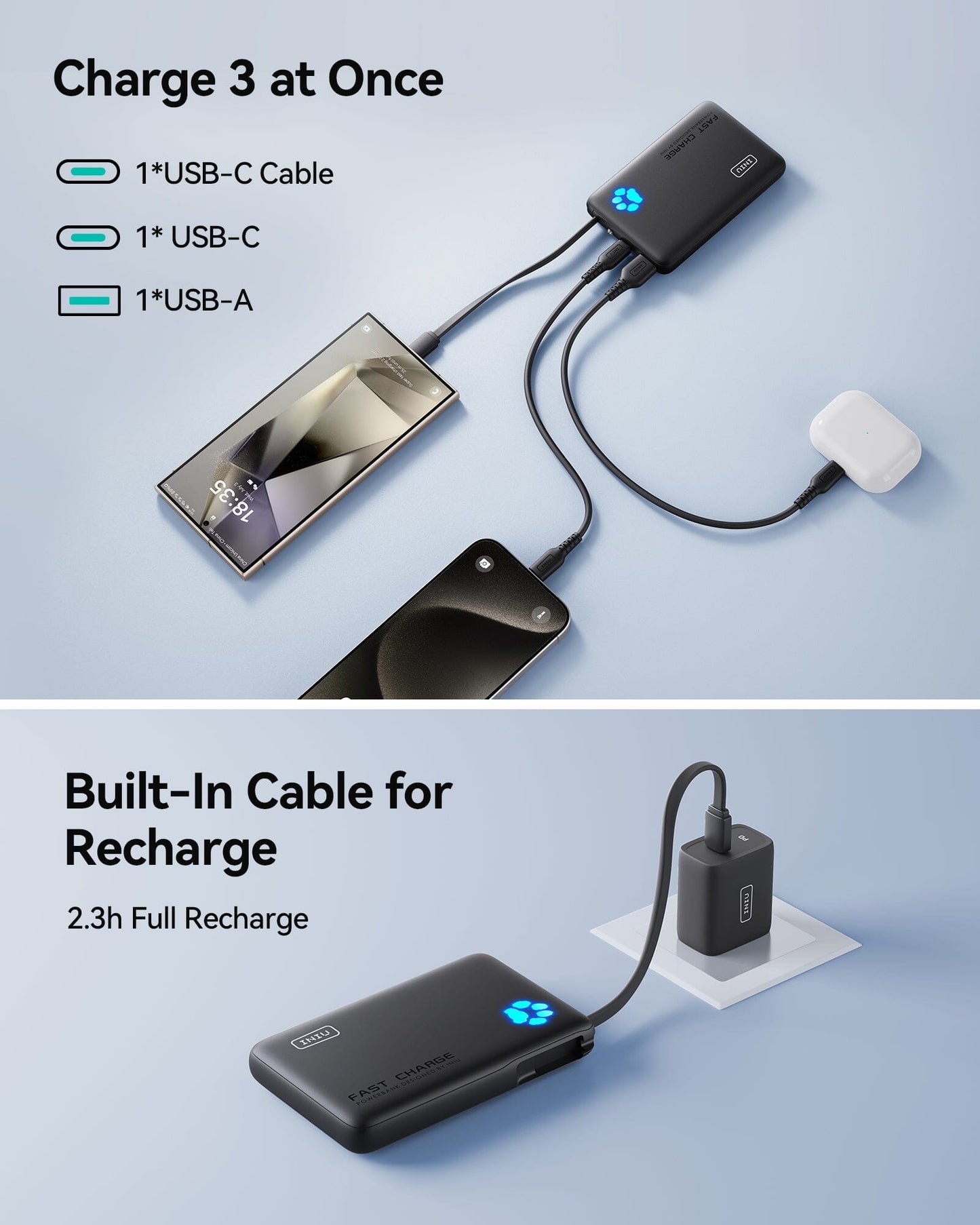 INIU P41L-E1 Power Bank Black