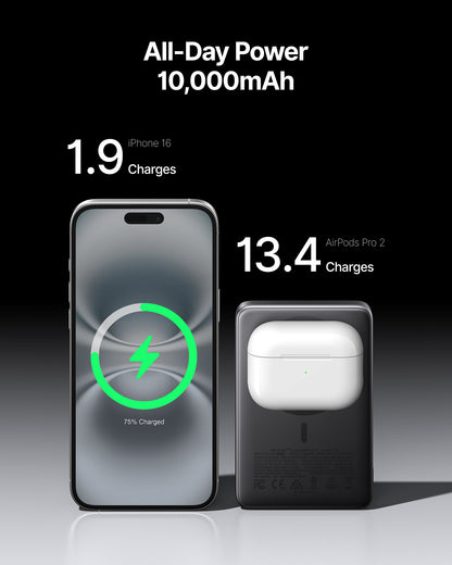 INIU Batterie externe magnétique ultra-fine SnapGo P73 Qi2 15W | 10 000 mAh
