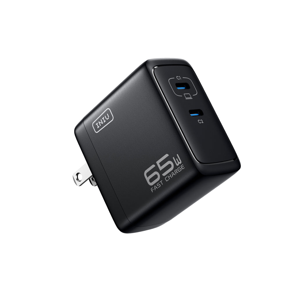 INIU Caricabatterie da parete a doppia porta I624 da 65 W, materiale GaN hover