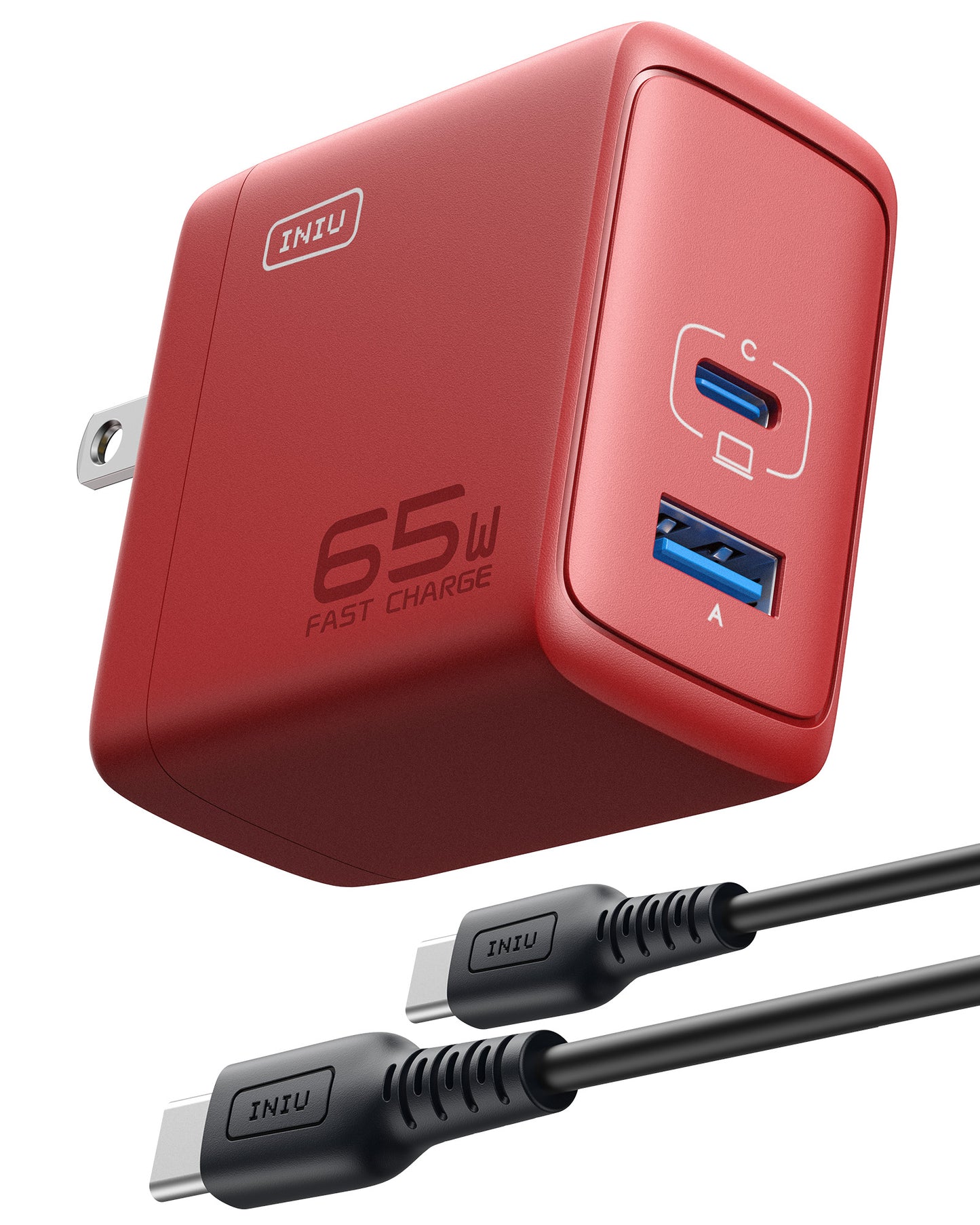 INIU I625 65W USB A C Ports Væg oplader, gan