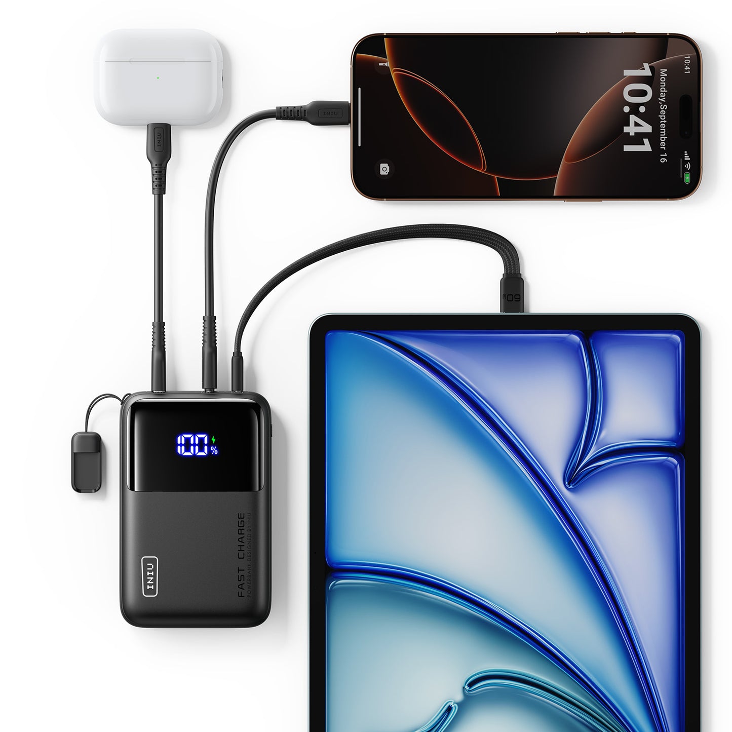 Banco de energía INIU Cougar P63-E1, el más pequeño, 100 W, 25 000 mAh