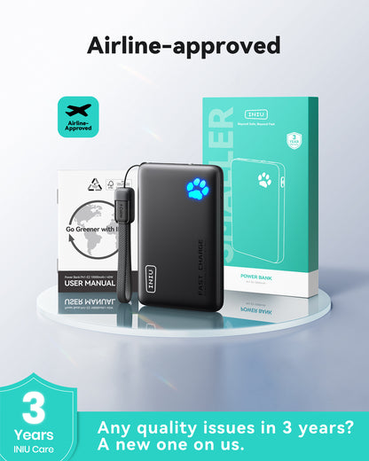 INIU Pawsible P41 Power Bank, Fast Charge, 45W, 10000mAh