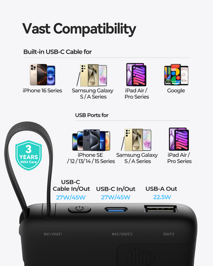 INIU Carry P55L-E2 Power Bank 45W 10000mAh
