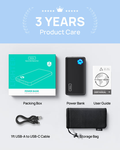 Banco de energía INIU B41 de 15 W con carga de alta velocidad, el más delgado de 10 000 mAh